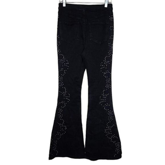 Free People Love Forever Studded Denim Flares - Picture 4 of 8